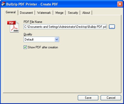 PDF打印机 BullZip PDF Printer 11.1.0.2600